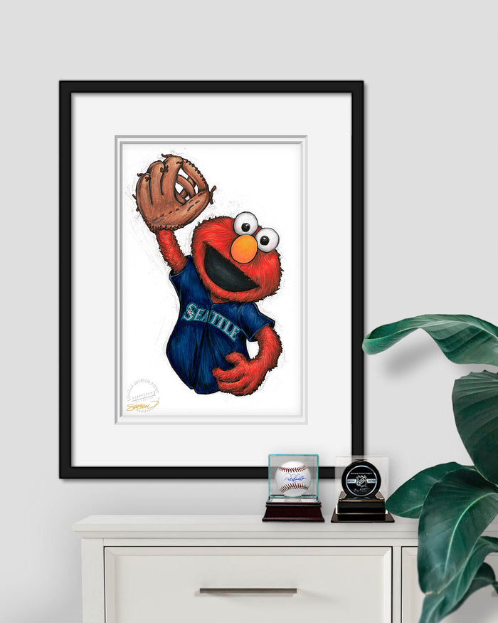 ELMO x MLB Mariners Limited Edition Art Print