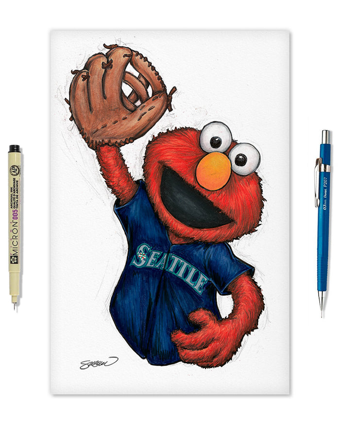 ELMO x MLB Mariners Limited Edition Art Print