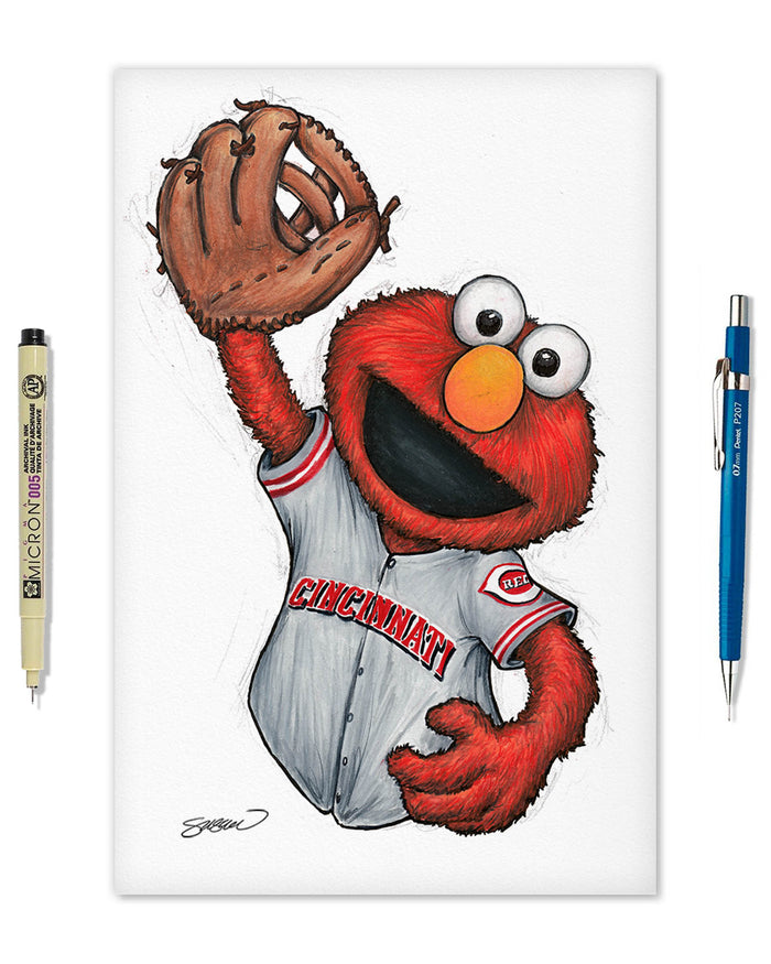 ELMO x MLB Reds Limited Edition Art Print