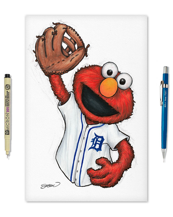 ELMO x MLB Tigers Limited Edition Art Print