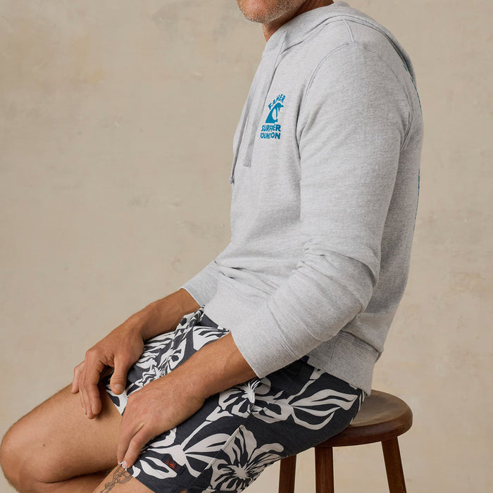 Faherty x Surfrider Sunwashed Organic Hoodie - Light Grey Heather