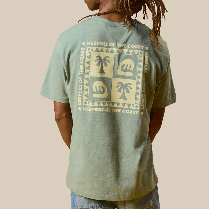 Faherty x Surfrider Sunwashed Regenerative Tee - Olive