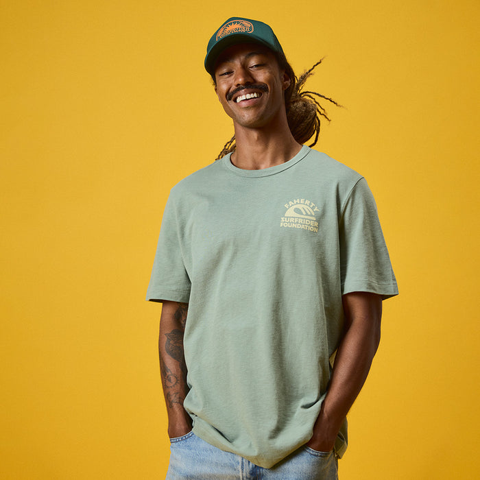 Faherty x Surfrider Sunwashed Regenerative Tee - Olive