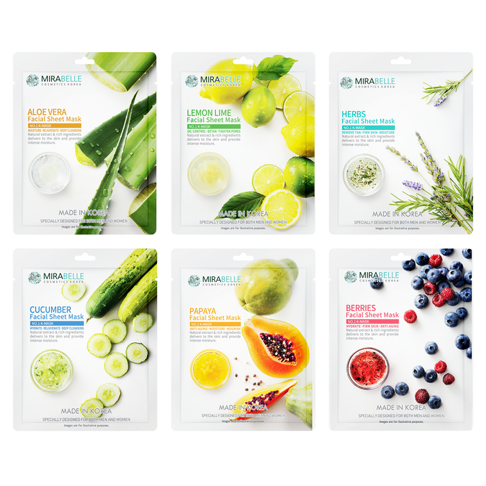 Fairness Korean Facial Sheet Mask ( Pack of 6 ) | Made in Korea