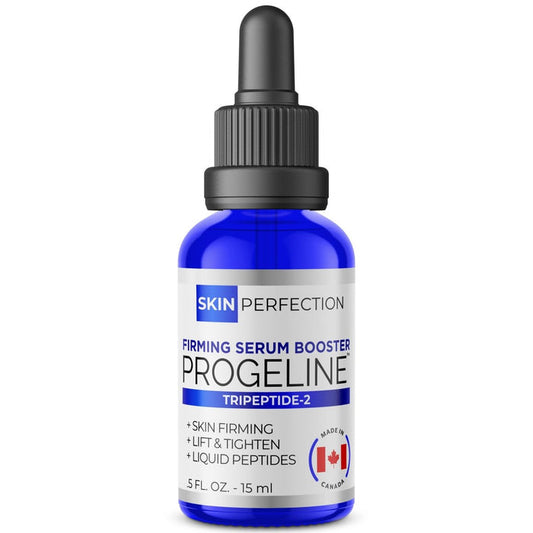 Firming Serum Booster with Progeline vial dropper labeled Trifluoroacetyl Tripeptide 2 glycerin dextran vegan paraben-free