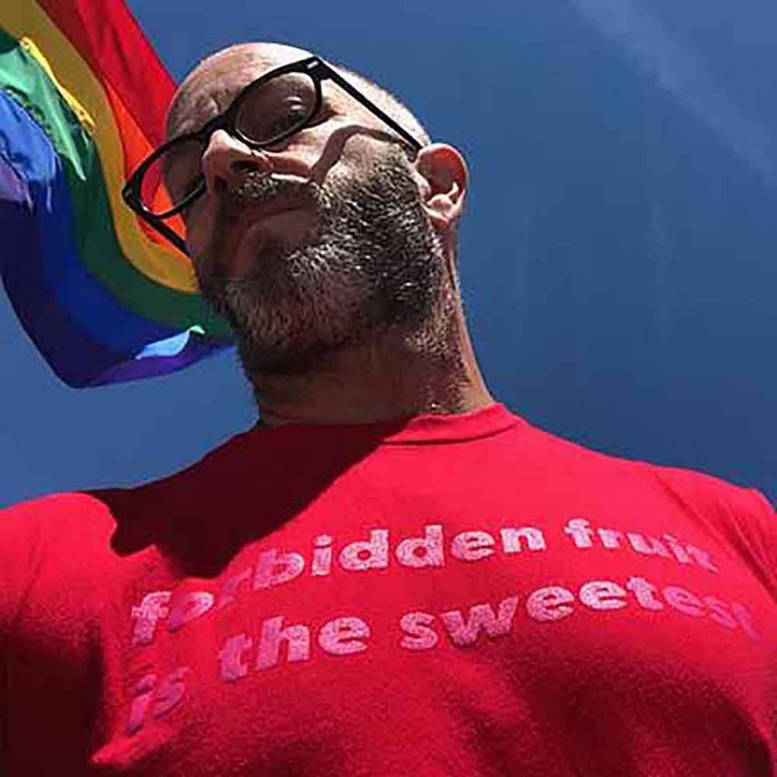 forbidden fruit is the sweetest t-shirt adams nest red adam singer