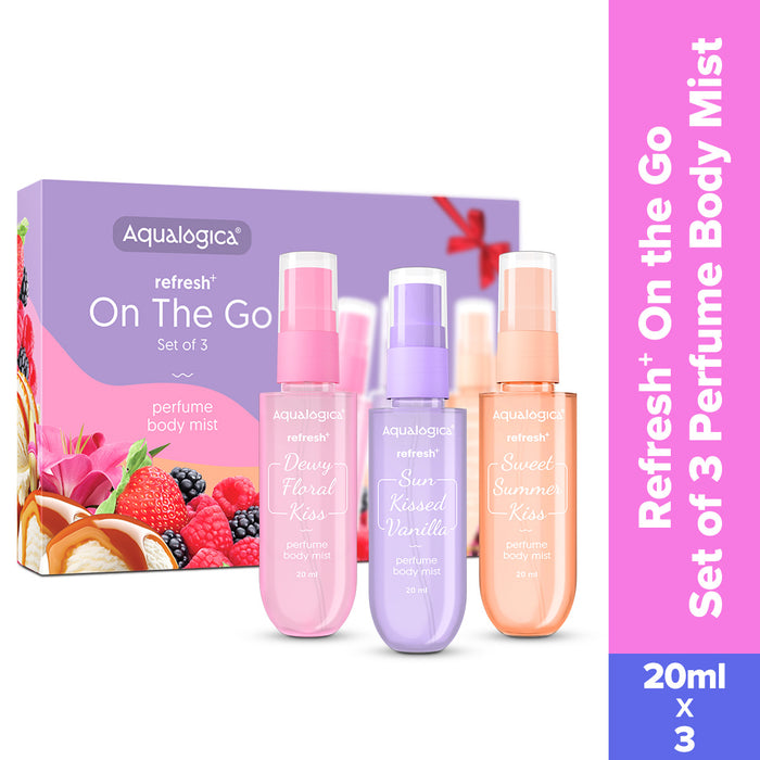 Compact perfume trio with travel-friendly spray bottles