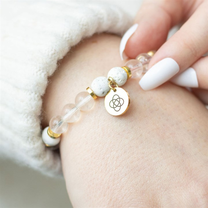 Friendship Clear Quartz Essential Oil Bracelet 🇬🇧