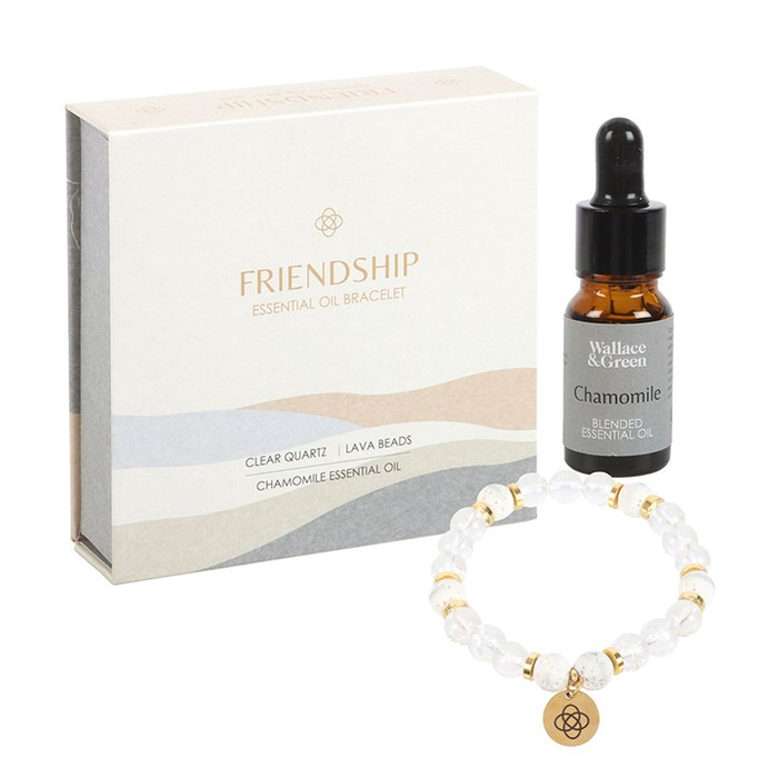 Friendship Clear Quartz Essential Oil Bracelet 🇬🇧