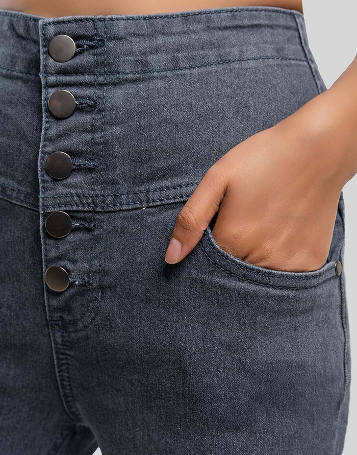GIVO HIGH WAIST DENIM PANT
