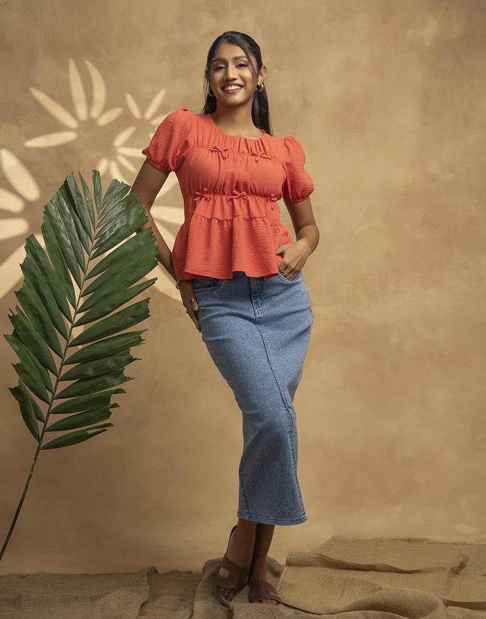 GIVO SHORT SLEEVE CASUAL TOP