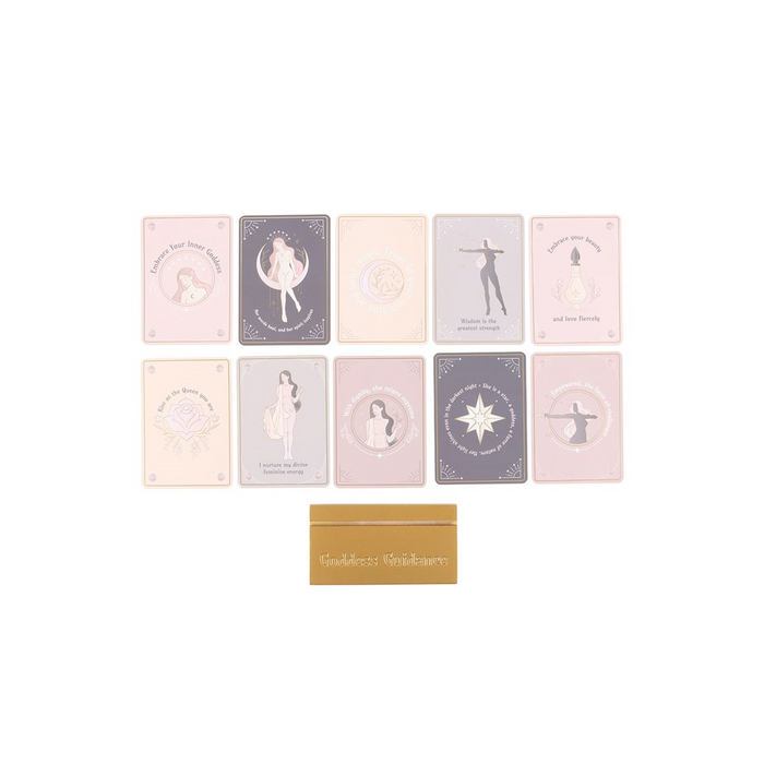 Goddess Energy Affirmation Cards with Wooden Stand 🇬🇧