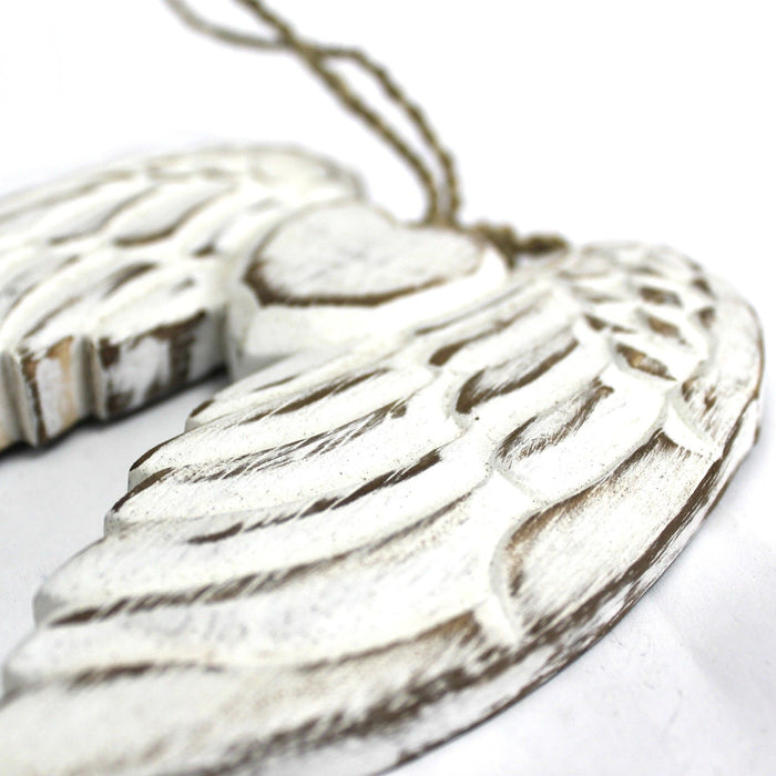 Hand Crafted Double Angel Wing & Heart - 24cm 🇬🇧