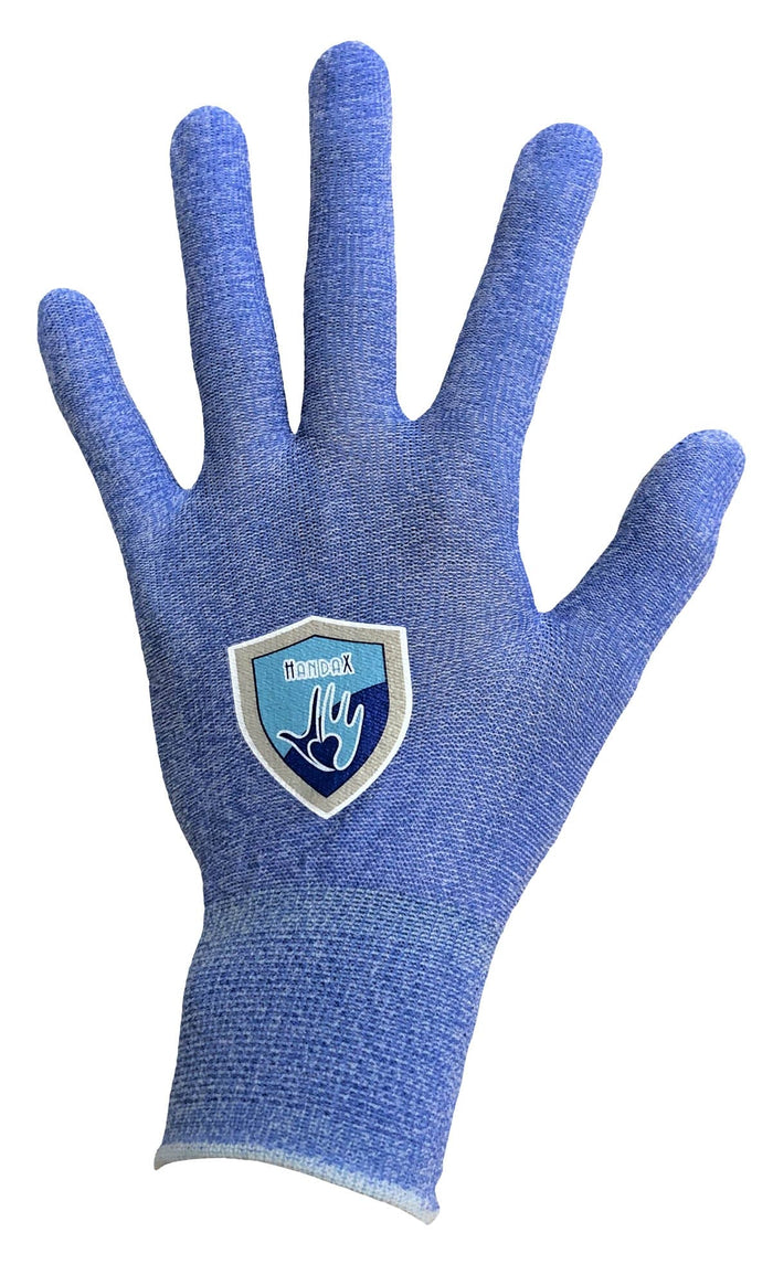 Handax Antimicrobial Fabric Gloves (Kills 99.9% Of Harmful Microorganisms) Blue