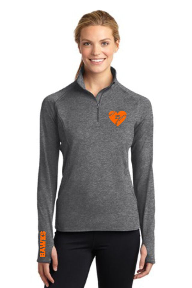 Hawks Ladies Sport Wick 1/2 Zip Pullover