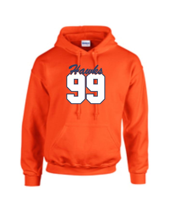 Hawks Number Hooded Sweatshirt