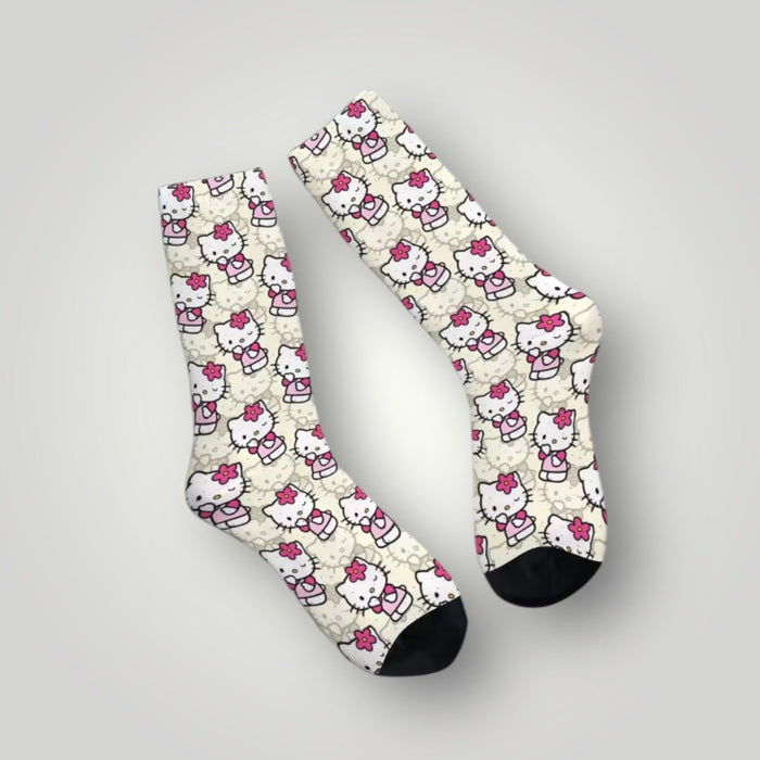 Kawaii Crew Socks Collection – Barbie & Hello Kitty Inspired - Nursecaresuites - Online Healthcare Boutiquebarbie socksclinic essentialscna essentials