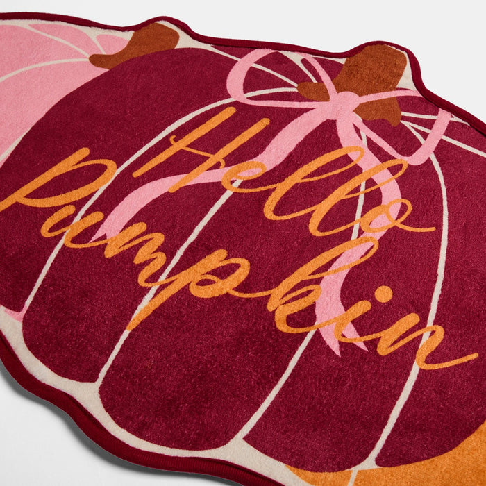 Hello Pumpkin Slogan Printed Bath Mat - Multi 🇬🇧