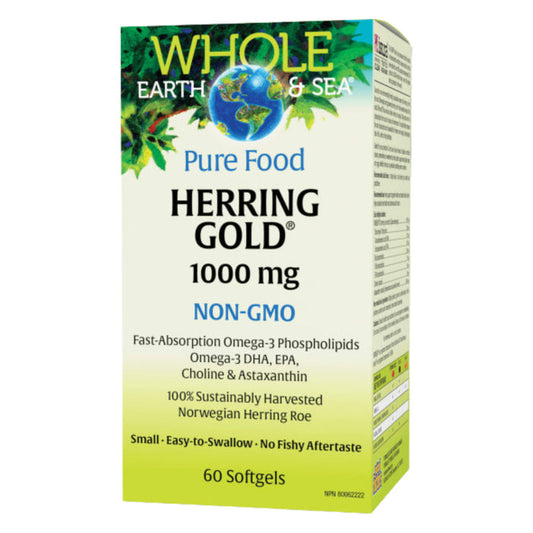 Box of Whole Earth & Sea Herring Gold 1000 mg 60 Softgels