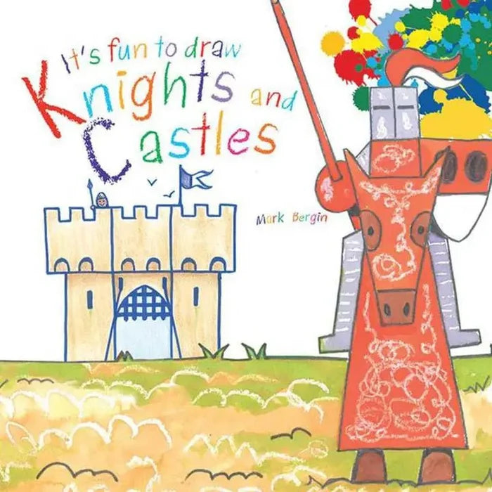 Illustrated book cover with a knight and castle, colorful text, and Mark Borgan's name.