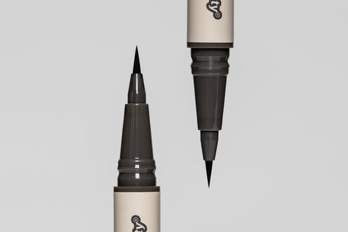 #JetLiner - jet black eyeliner pen with a brush tip