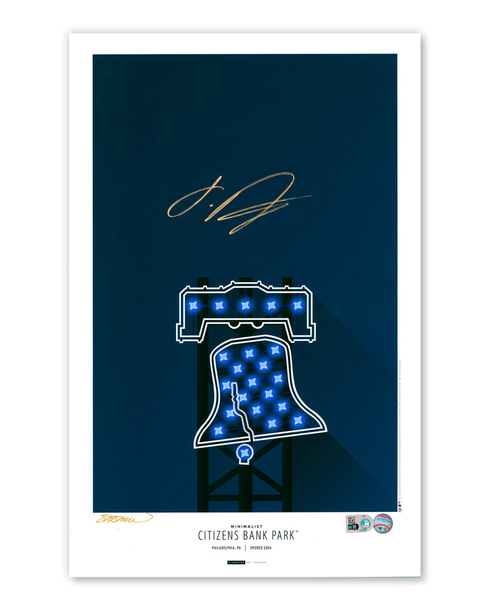 Johan Duran Autographed - 
Minimalist Citizens Bank Park - Authenticated