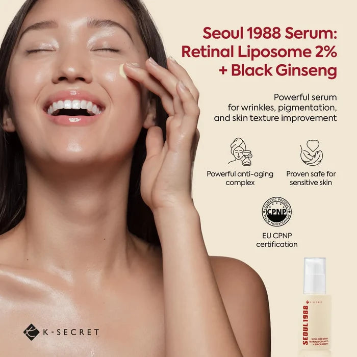 K-SECRET SEOUL 1988 Serum: Retinal Liposome 2% + Black Ginseng (30ml)