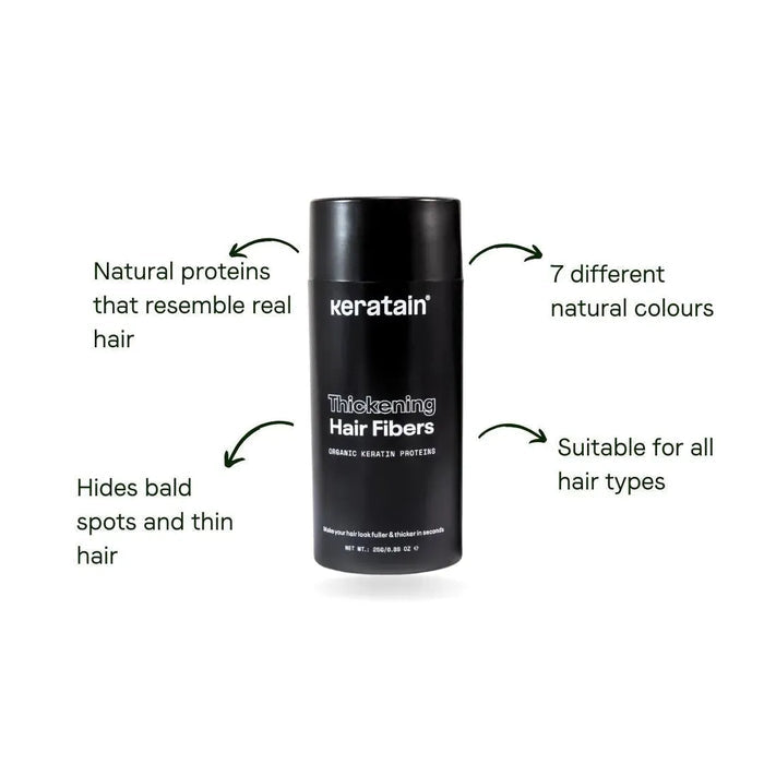 Keratain hair fibers – Medium brown (25 gr) - Hairgivers