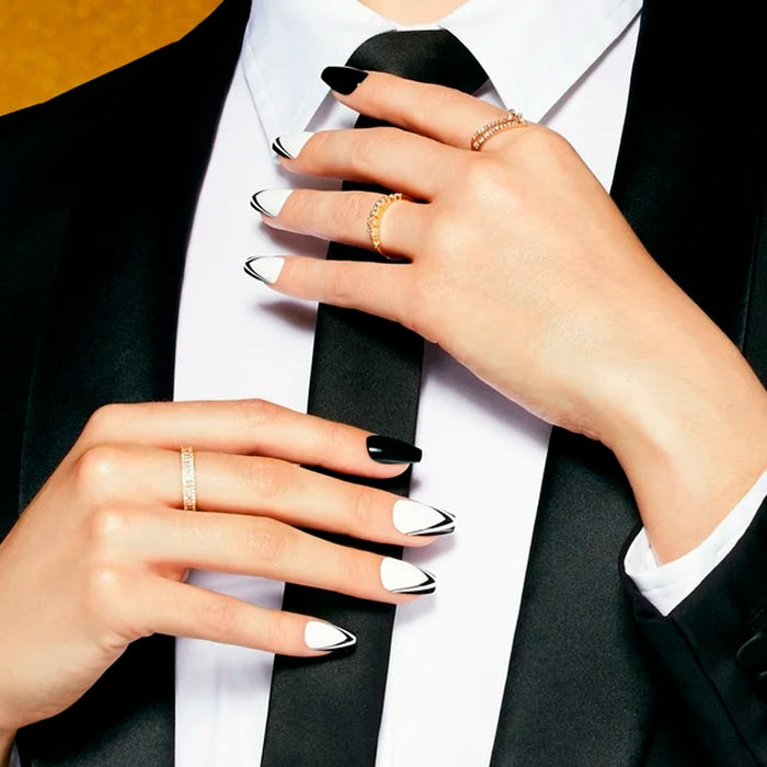 Kiss Impress Press-On Tom Bachik Nails 30 Nails Tuxedo Nights - ikatehouse
