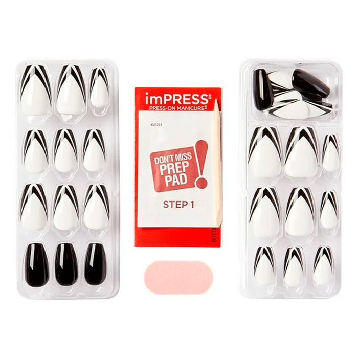 Kiss Impress Press-On Tom Bachik Nails 30 Nails Tuxedo Nights - ikatehouse
