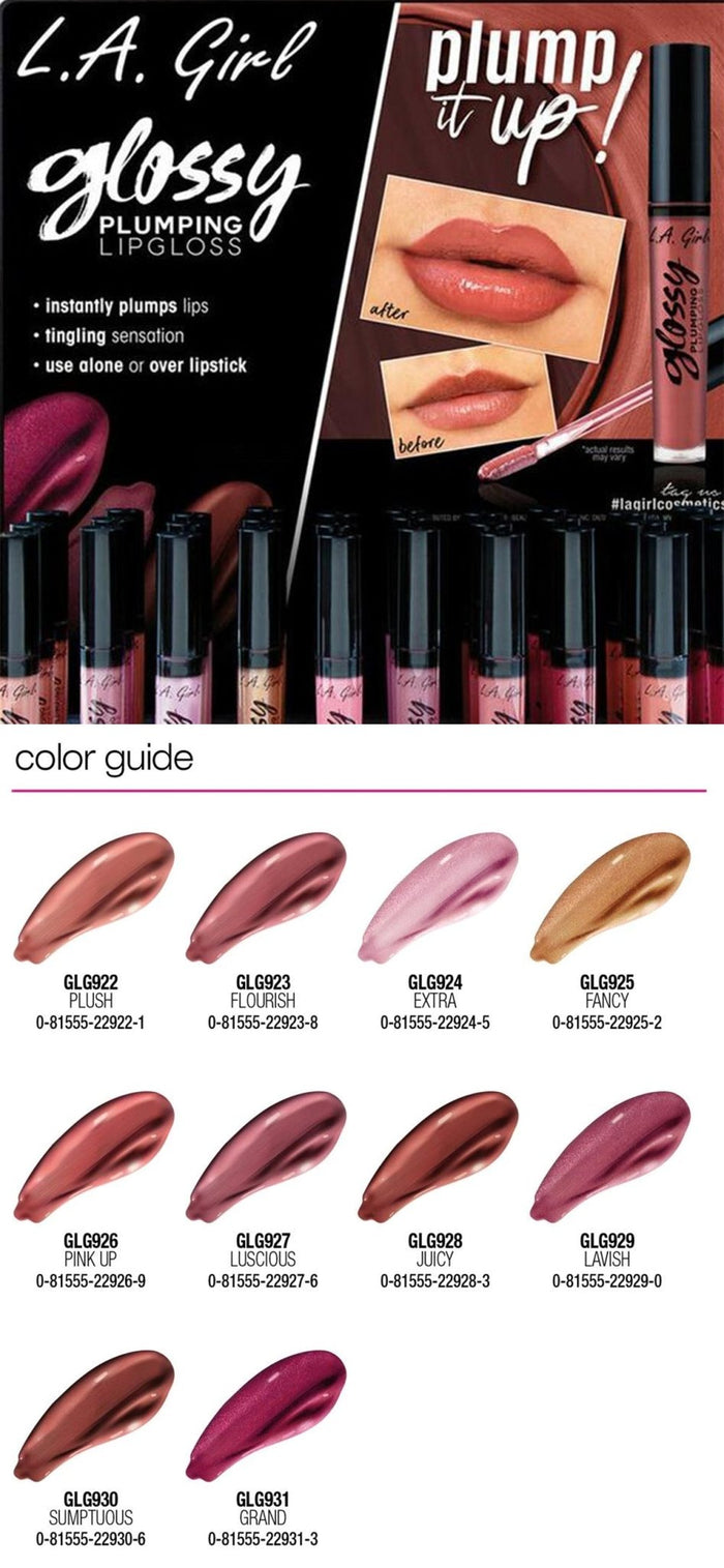 LA Girl Glossy Plumping Lipgloss - ikatehouse
