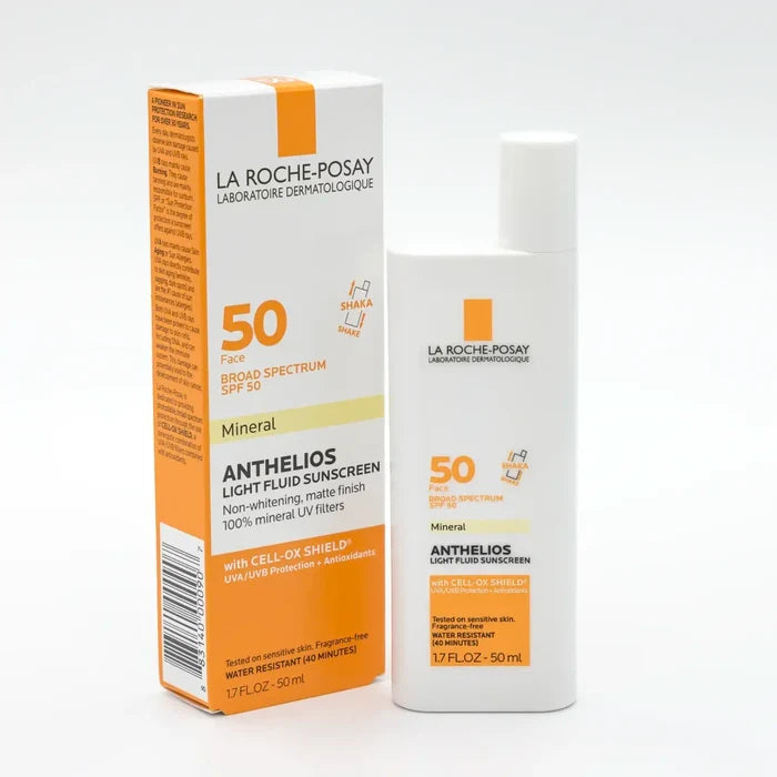 LA ROCHE-POSAY 50 Anthelios Light Fluid Sunscreen Mineral Zinc Oxide Sunscreen SPF 50