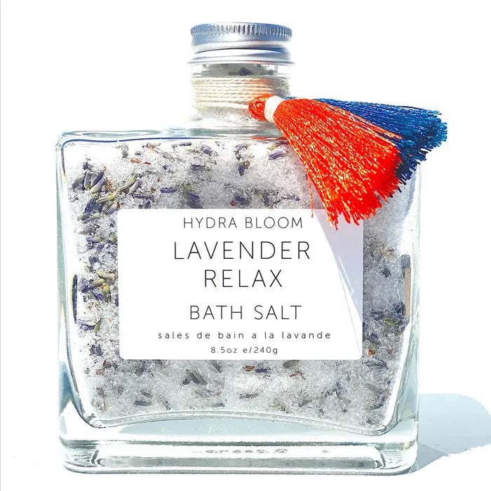 Lavender Relax Organic Bath Salts -  8.5oz | Hydra Bloom