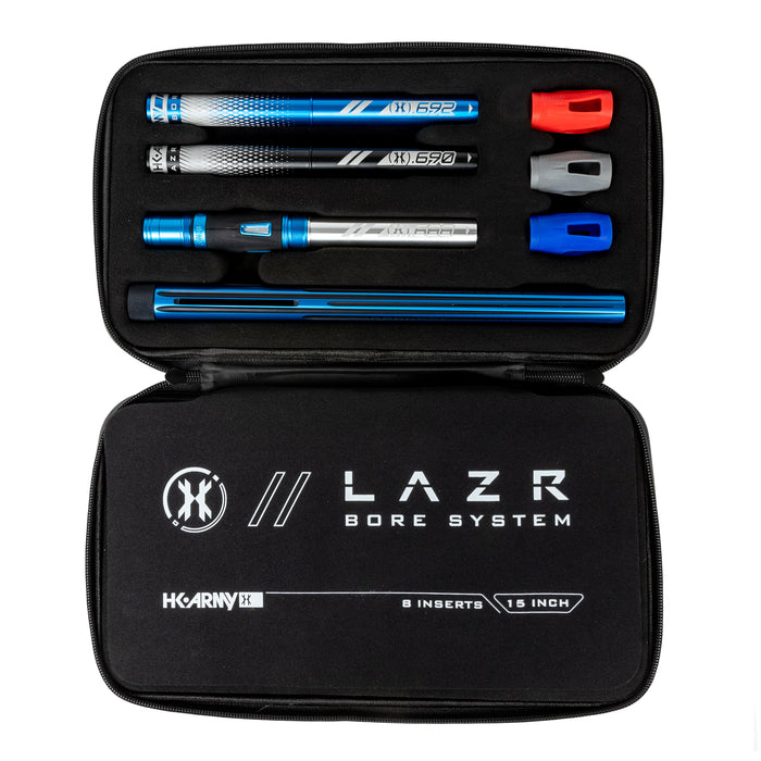 LAZR Elite Nova Barrel Kit - 15" Blue/Black - Colored Inserts - Cocker Threads