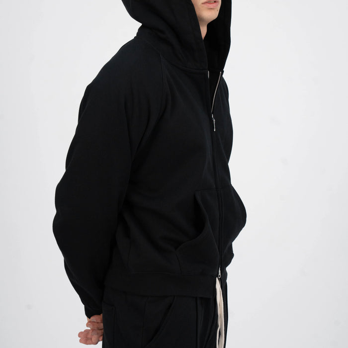LEBEL Double Zipper Hoodie Black