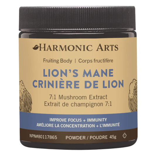 Jar of Harmonic Arts Lion's Mane Powder 45 Grams