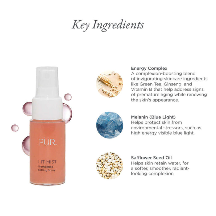 Lit Mist Illuminating Setting Spray Mini - PÜR Beauty