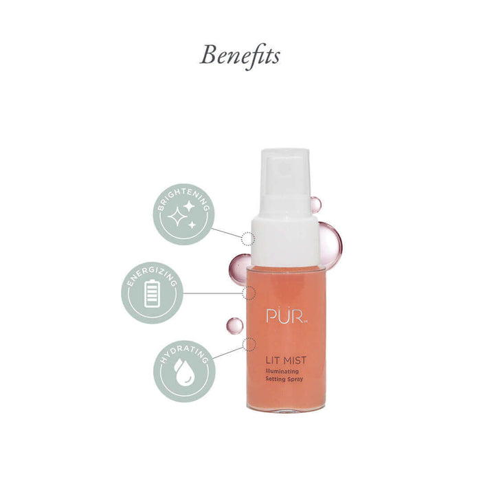 Lit Mist Illuminating Setting Spray Mini - PÜR Beauty