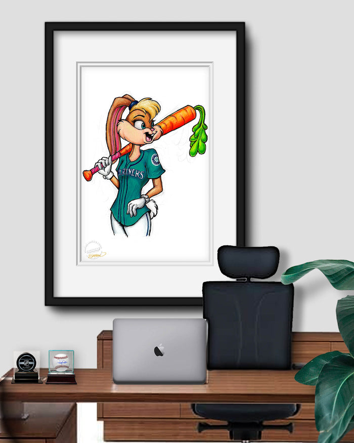 Lola Bunny x MLB Mariners Limited Edition Art Print