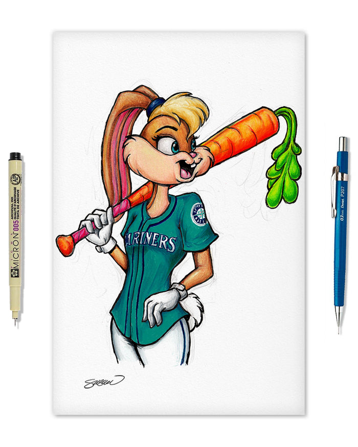 Lola Bunny x MLB Mariners Limited Edition Art Print