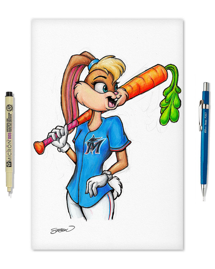 Lola Bunny x MLB Marlins Limited Edition Art Print