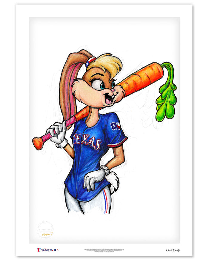 Lola Bunny x MLB Rangers Limited Edition Art Print