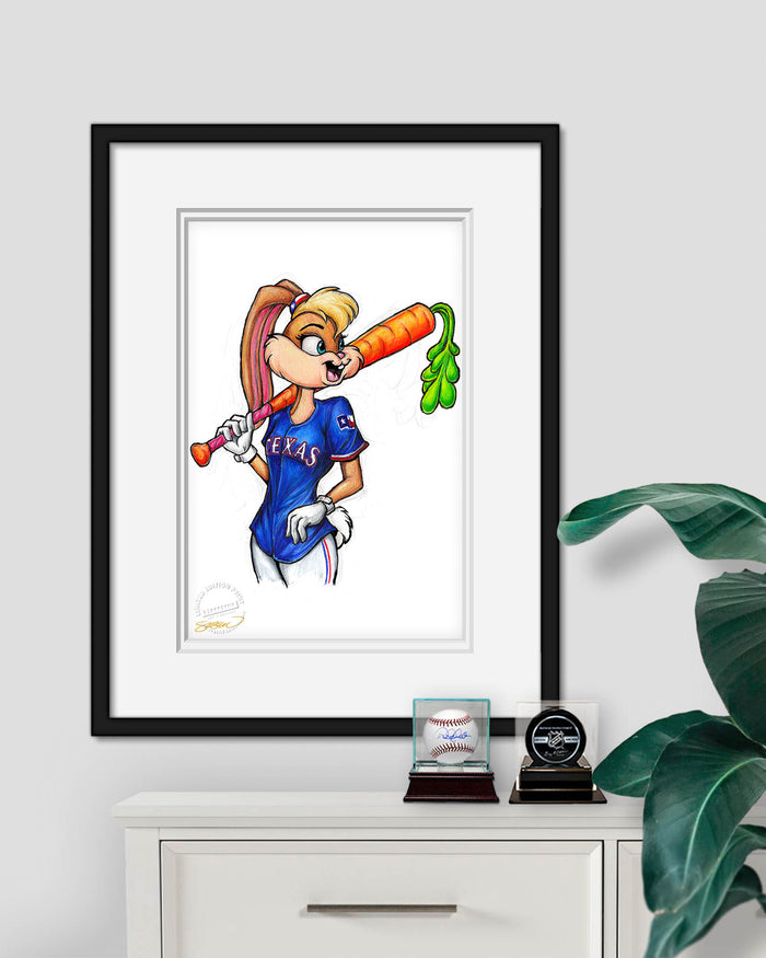 Lola Bunny x MLB Rangers Limited Edition Art Print