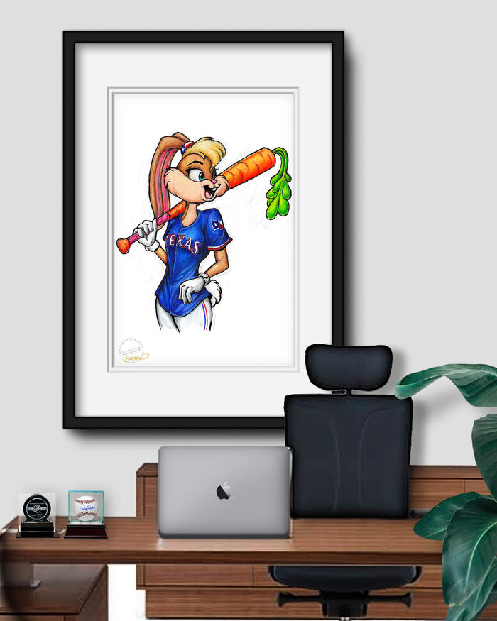 Lola Bunny x MLB Rangers Limited Edition Art Print