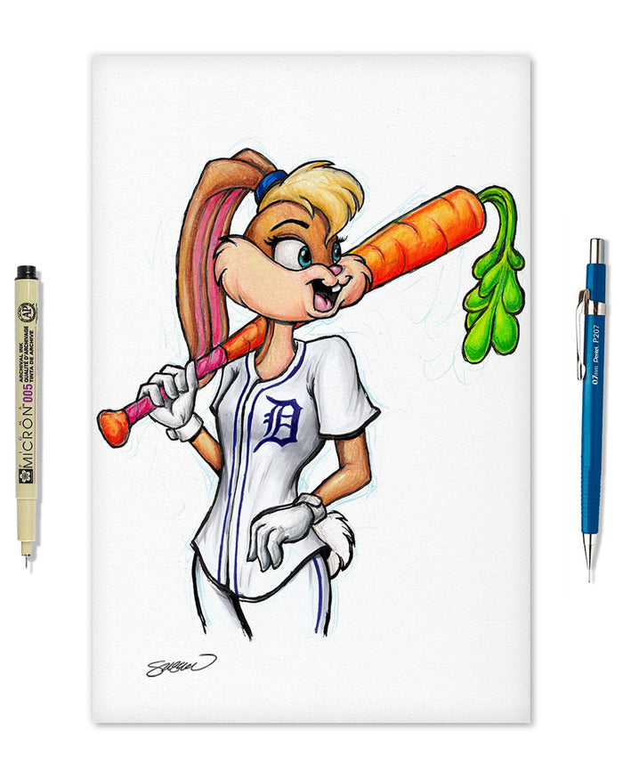Lola Bunny x MLB Tigers Limited Edition Art Print