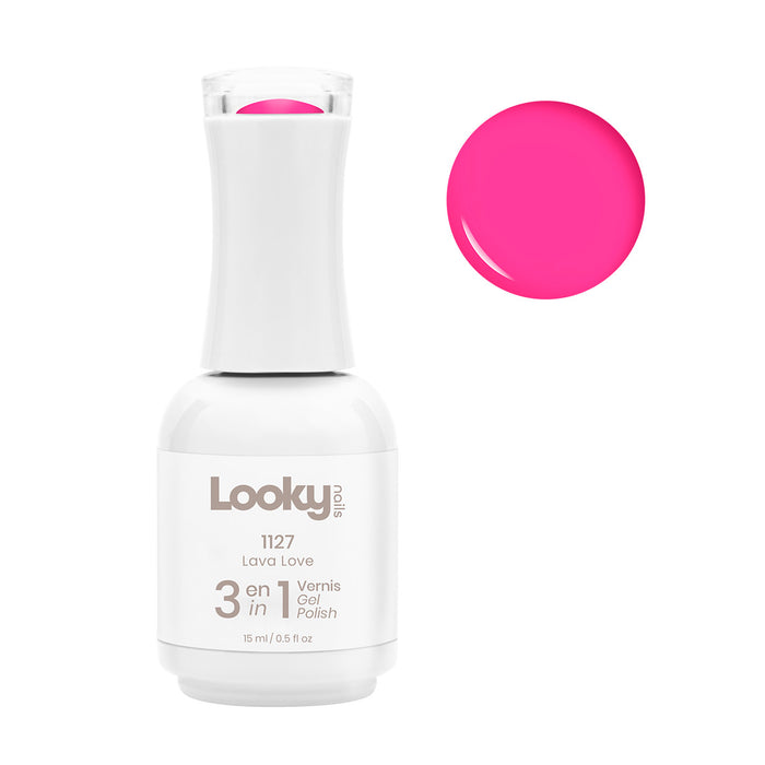 Looky Vernis Gel 3 en 1 #1127 Lava Love(Collection Sunset Fever)