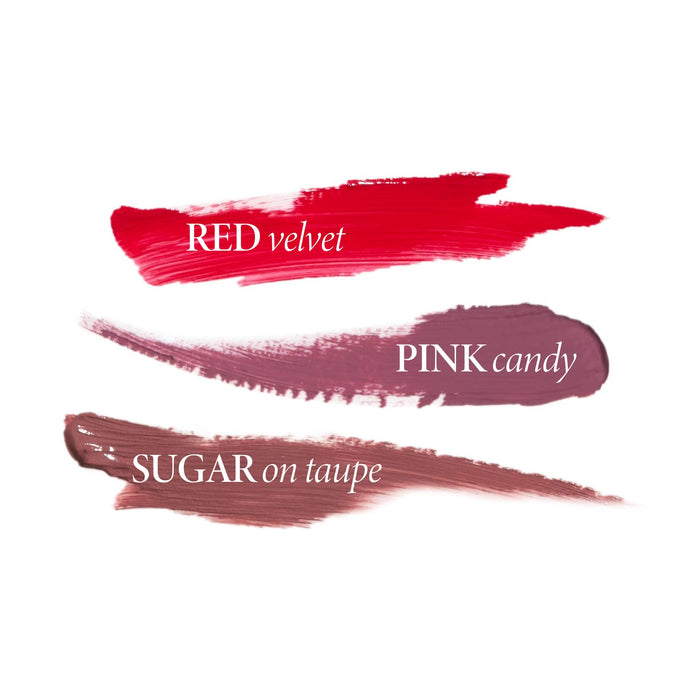 Luscious Lips Liquid Lipstick shades with texture
