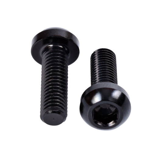 M5x0.8x16mm Water Bottle Cage Bolts - Black - 2 Pack