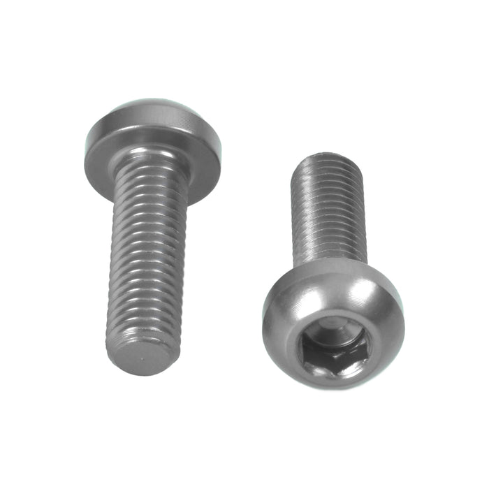 M5x0.8x16mm Water Bottle Cage Bolts - Silver - 10 Pack