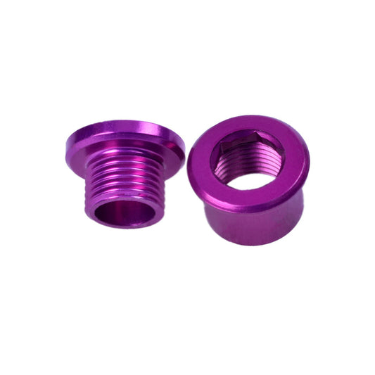 M8x6mm Chainring Bolt and Nut Set, 5pcs - Purple